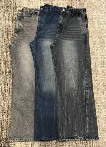 wym CURVED FLARE DENIM SLACKS 3개 세트