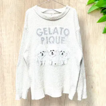 [인기] 젤라또피케 비숑 패턴 성숙/러블리 포근포근 룸웨어 상의