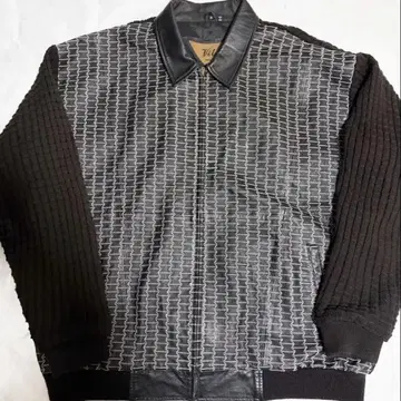 vilanto 가죽 니트 자켓 빈티지 구제 의류