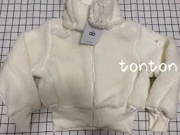 alo 플리스 자켓 화이트