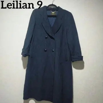 Leilian 네이비 더블 브레스트 코트 사이즈 9