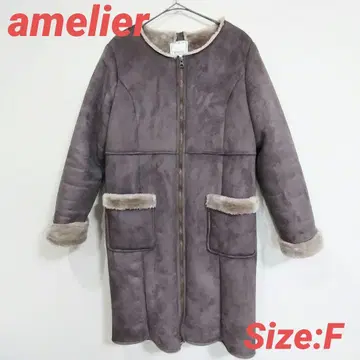 아메리얼 마제스틱 레곤 노카라 캐주얼 코트 사이즈 F