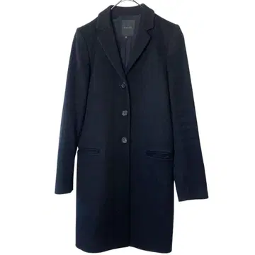 띠어리 theory 블랙 울 혼방 체스터 코트 3 버튼 S