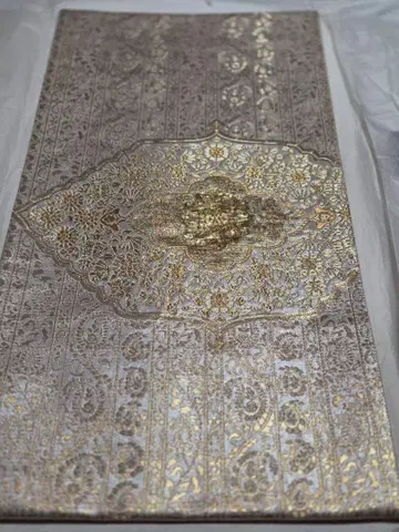 실버 꽃 무늬 후쿠로 오비