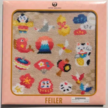 미사용 새상품 FEILER 페이러 손수건 럭키 오너먼트 패턴