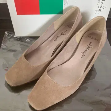 긴자 카네마츠 펌프스 24cm 아쿠아벨 스웨이드 베이지