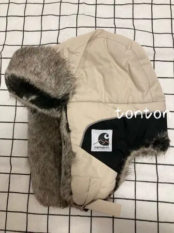 Carhartt 플라이트 캡 베이지/블랙