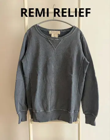 REMI RELIEF 레미렐리프 데미지 가공 맨투맨 양V 빈티지