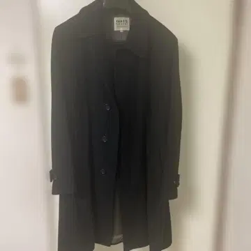 TAKEO KIKUCHI 남성용 롱 코트 블랙