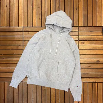 새상품급 USA Champion 단색 빨간 택 리버스 위브 후드티