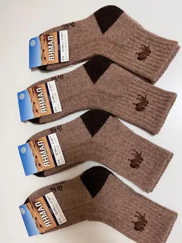 울 혼방 두꺼운 양말 사슴 자수