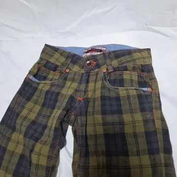 체크 무늬 팬츠 여성용