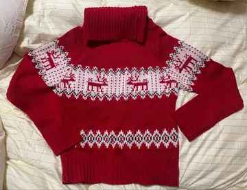 ROSEGIRL 하이넥 스웨터 빨간색