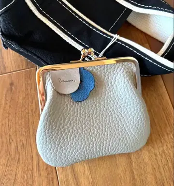 가죽 택 디자인 가마구치 지갑 코인 케이스