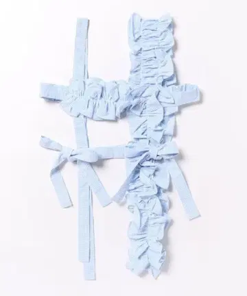 lilLilly (릴릴리)의 프릴 리본 하네스 스카이블루 블루