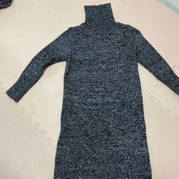 터틀넥 롱 니트 원피스 그레이 계열