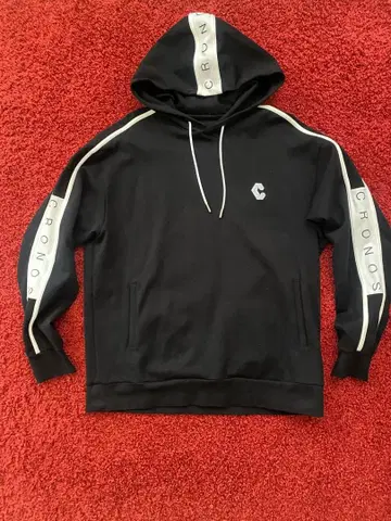 CRONOS 후드 부착 블랙 후드티