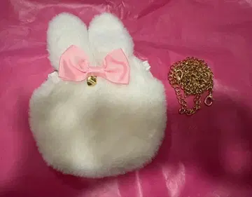 엔젤릭 프리티 토끼 퍼 미니백 핑크