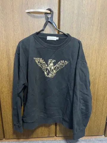 EMPORIO ARMANI 블랙 맨투맨 M 속기모