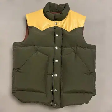 SUGAR CANE(슈가케인) 가죽 요크 T/C 다운 베스트