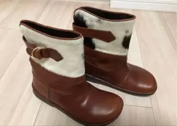 [ 미사용 ] 버켄스탁 풋 프린츠 23cm 송치 x 가죽 바이컬러