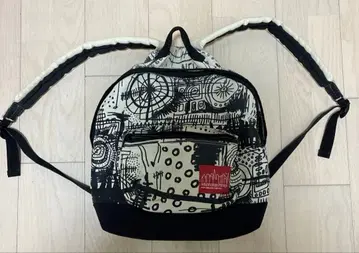 맨해튼 포티지 백팩 화이트 뉴욕 패턴