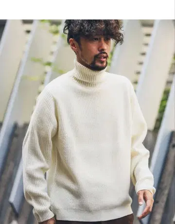 [서니 라벨] 스웨터 워셔블 울 혼방 터틀 니트