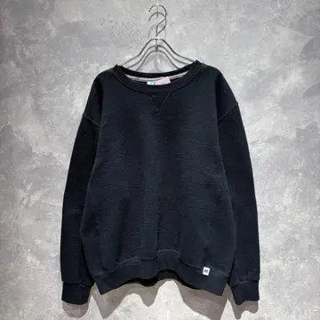 [ 무료배송 ] USA 구제 의류 RUSSELL 러셀 무지 맨투맨 블랙