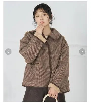 FREAK'S STORE 카라 부착 리버서블 체크 보아 자켓