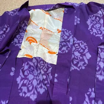 메이센 하오리 긴 하오리 보라색 앤티크