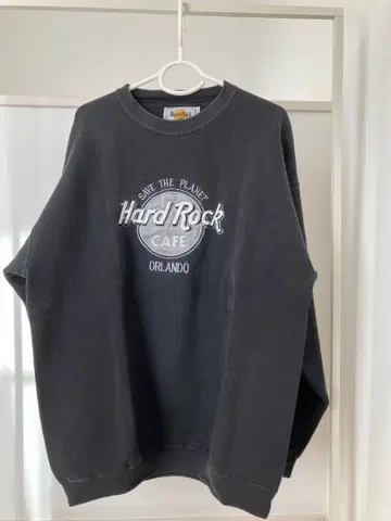 하드 록 카페 블랙 맨투맨