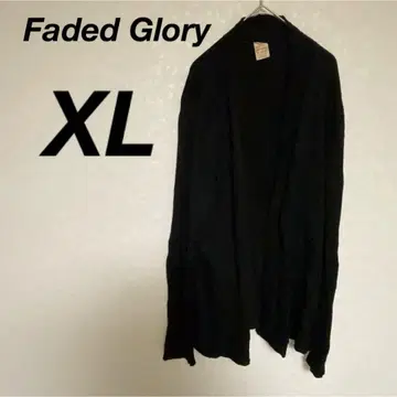 할인 즉시 구매 OK Faded Glory 블랙 블랙 가디건 [ XL ]