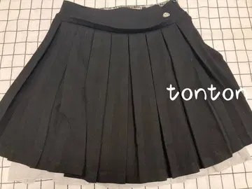 Coyseio 블랙 플리츠 미니 스커트