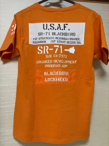 AVIREX SR-71 BLACKBIRD 티셔츠 M 오렌지