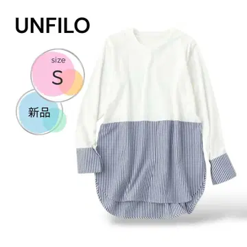 새상품 UNFILO 셔츠 콤비 레이어드 T셔츠 세탁 가능 항균 방취 S