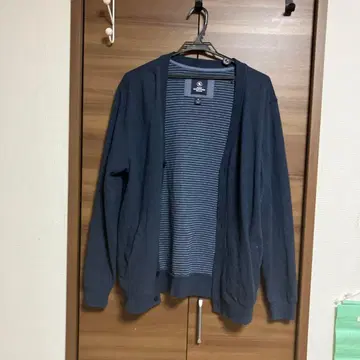 HART SCHAFFNER MARX 네이비 스트라이프 가디건