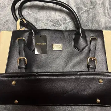 VIVAYOU 블랙 베이지 핸드백