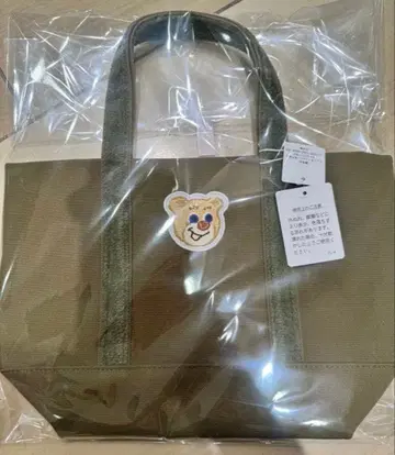 미사용 새상품 올드테디 라브러리 와펜 토트백 카키