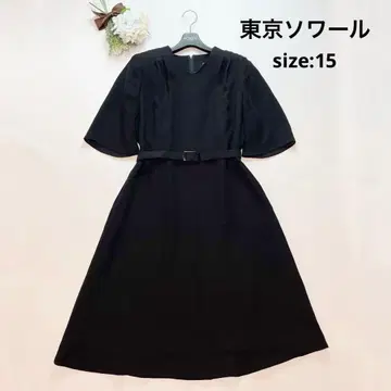 빅 사이즈 소와르 롱 원피스 포멀 블랙 상복 예복 15호