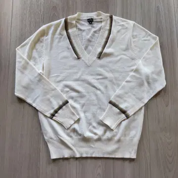 Paul Smith 아이보리 V넥 스웨터 M