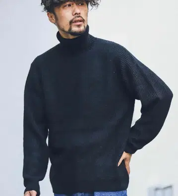 [서니 라벨] 스웨터 워셔블 울 혼방 터틀 니트