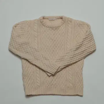 BEAMS LIGHTS 케이블 니트 스웨터 크림
