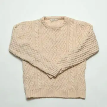 BEAMS LIGHTS 케이블 니트 스웨터 크림