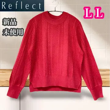 리플렉트 빅 사이즈 미사용 새상품 얇은 소재 니트 울 혼방 워셔블