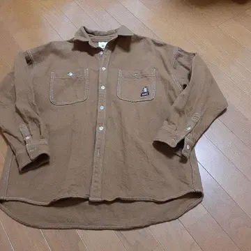 X-girl 브라운 긴팔 셔츠 아우터 봄/여름 가을/겨울