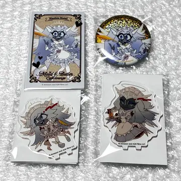 에밀리 세라 하즈빈 애니메이트 카페 캔뱃지 아크릴 스탠드 금박 카드