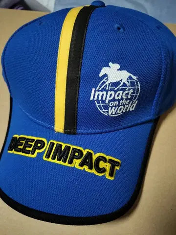 JRA 딥 임팩트 모자 캡 컬러 블루 일장기 경마