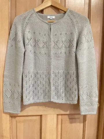 et vous 에 그레이 레이스 편직 긴팔 앙상블