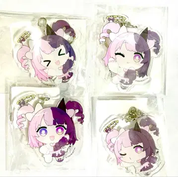 텐키 푸르루 아크릴 스탠드 키링(아크릴 키링) 4개 세트