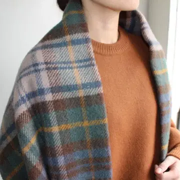 TWEEDMILL 영국제 체크 무늬 대형 스톨 & 담요